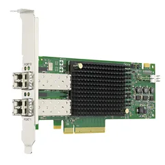 Emulex LPe31002 Gen 6 (16Gb), dual-port HBA (upgradeable to 32Gb) - Host bus adapter - PCIe 3.0 x8 - 16Gb Fibre Channel x 2