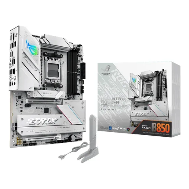 ASUS ROG STRIX B850-A GAMING WIFI - Motherboard - ATX - Socket AM5 - AMD B850 Chipset - USB-C 3.2 Gen 2x2, USB-C 3.2 Gen2, USB 3.2 Gen 2, USB 3.2 Gen 1 - 2.5 Gigabit LAN, Wi-Fi 7, Bluetooth - onboard graphics (CPU required) - HD Audio (8-channel)