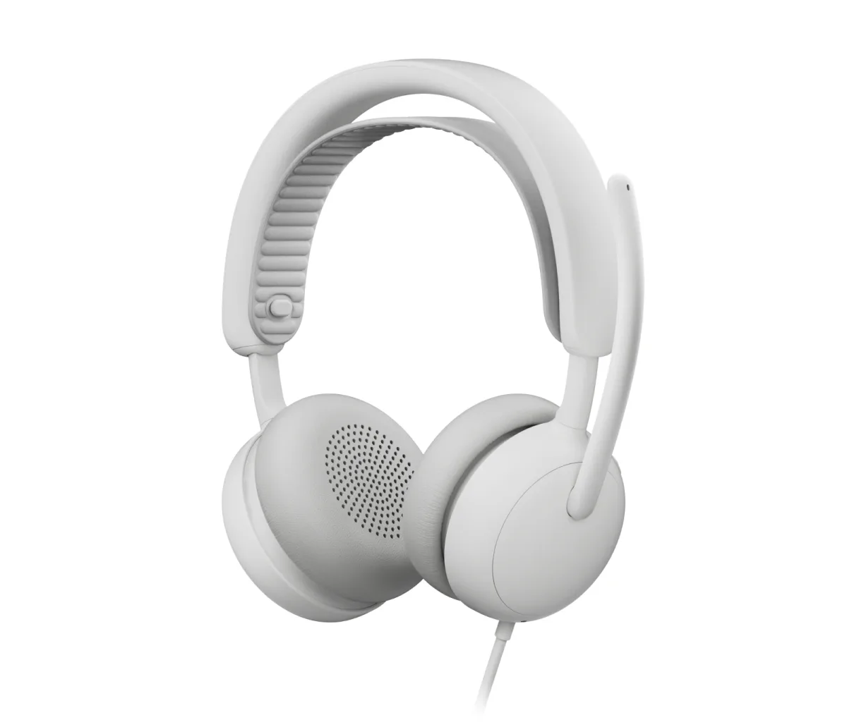 Logitech Zone Wired 2 for Business - Headset - on-ear - wired - active noise cancelling - off-white - Certified for Microsoft Teams