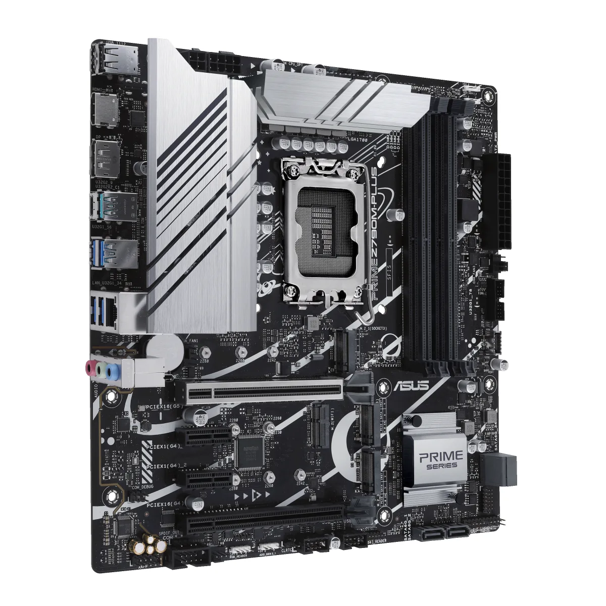 ASUS PRIME Z790M-PLUS - Motherboard - micro ATX - LGA1700 Socket - Z790 Chipset - USB-C 3.2 Gen 2x2, USB-C 3.2 Gen 1, USB 3.2 Gen 2, USB 3.2 Gen 1 - Gigabit LAN - onboard graphics (CPU required) - HD Audio (8-channel)