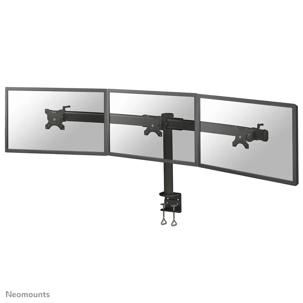 Neomounts FPMA-D700D3 - Mounting kit - for 3 LCD displays - black - screen size: 10"-27" - clamp mountable, desk-mountable