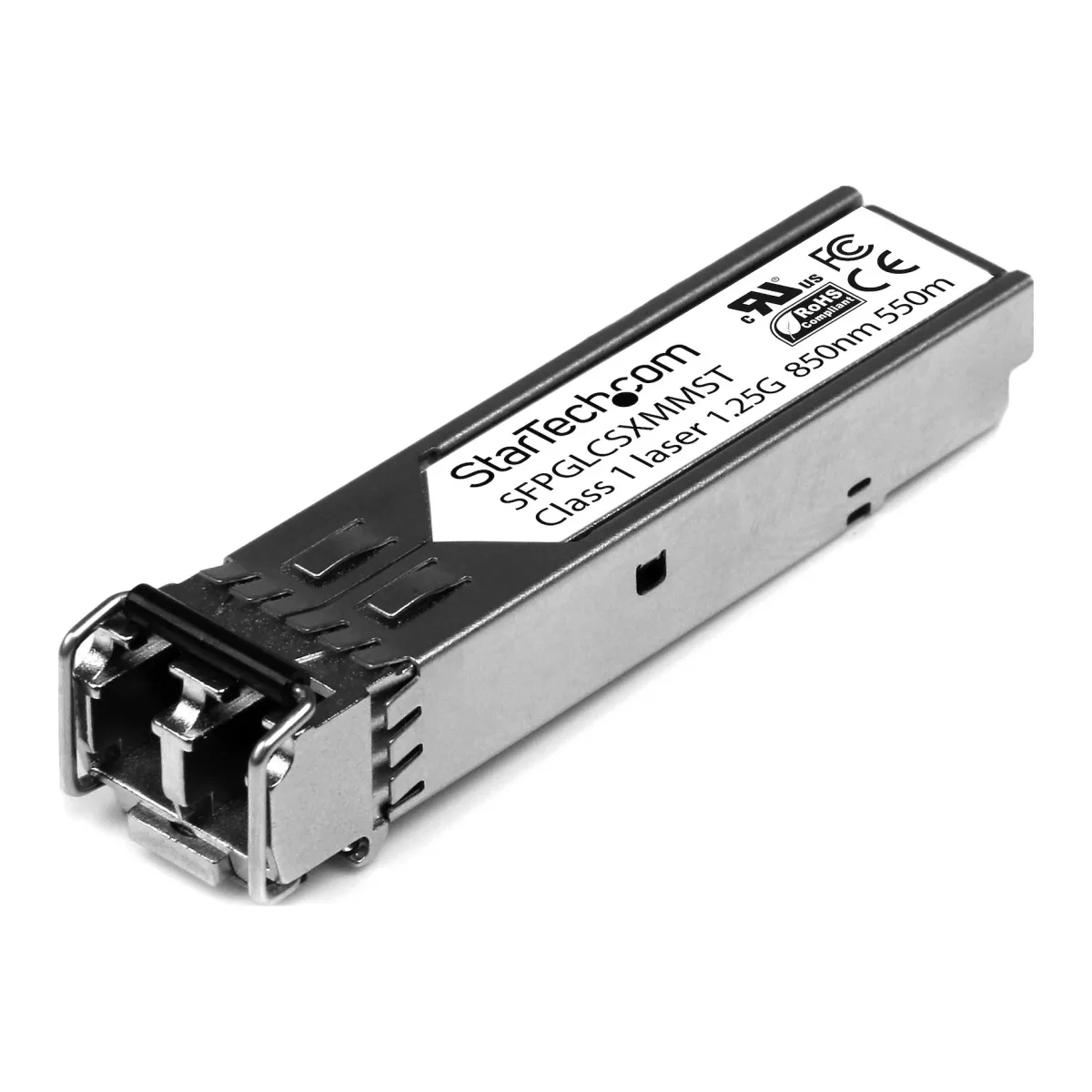 Startech Cisco GLC-SX-MM Compatible SFP Module, 1000BASE-SX, 1GbE Multimode Fiber MMF Optic Transceiver, Gigabit Ethernet SFP, LC Connector, 550m, 850nm, Cisco IE3400, IE3300, IE3200 (SFPGLCSXMMST) - SFP (mini-GBIC) transceiver module - 1GbE - 1000Base-SX - LC multi-mode - up to 550 m - 850 nm - for P/N: ET91000SFP2, ET91000SFP2C, IES101002SFP, MCM1110SFP, PEX1000SFP2