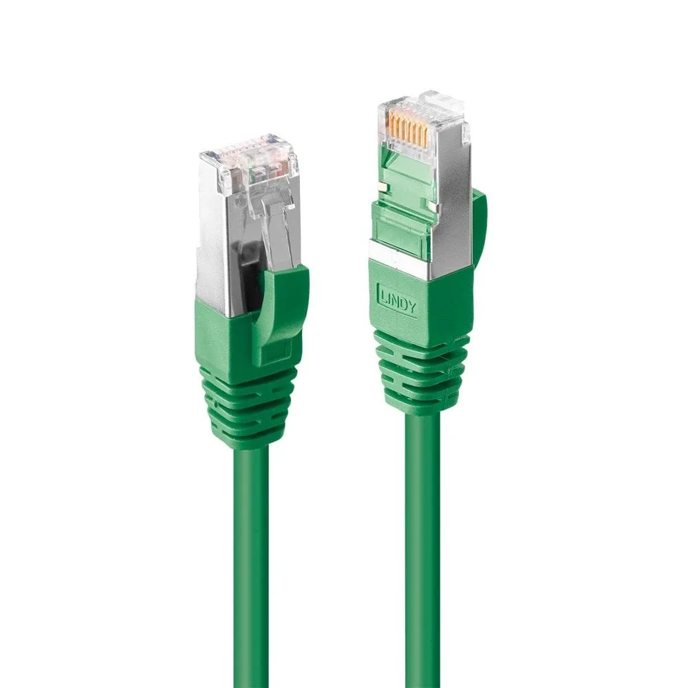 Lindy 47678 1.5M CAT6A S/Ftp LS0H Snagless Gigabit Network Cable Green