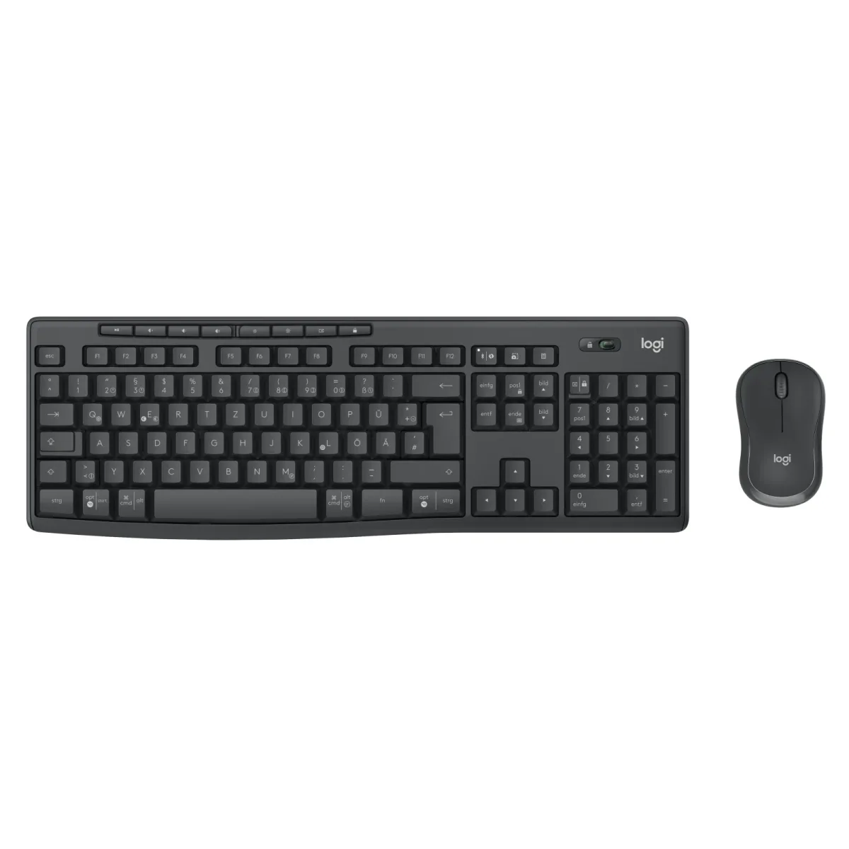 Logitech MK370 Combo for Business - Keyboard and mouse set - wireless - Bluetooth LE - QWERTZ - German - graphite