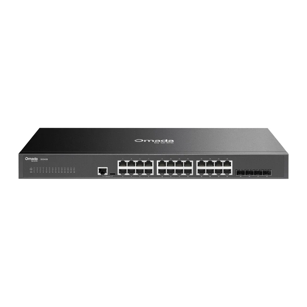 TP-Link JetStream TL-SG3428 24-Port Metal Gigabit L2+ Managed Switch with 4 SFP Slots