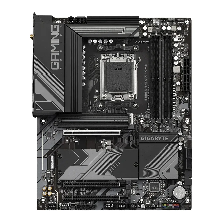 Gigabyte B650 GAMING X AX V2 AMD AM5 Socket Motherboard, ATX, 4x DDR5 Slots, 3x M.2 Sockets, Fitted I/O Shield, 2.5GbE LAN, Wi-Fi 6E, 1x DisplayPort / 1x HDMI Port