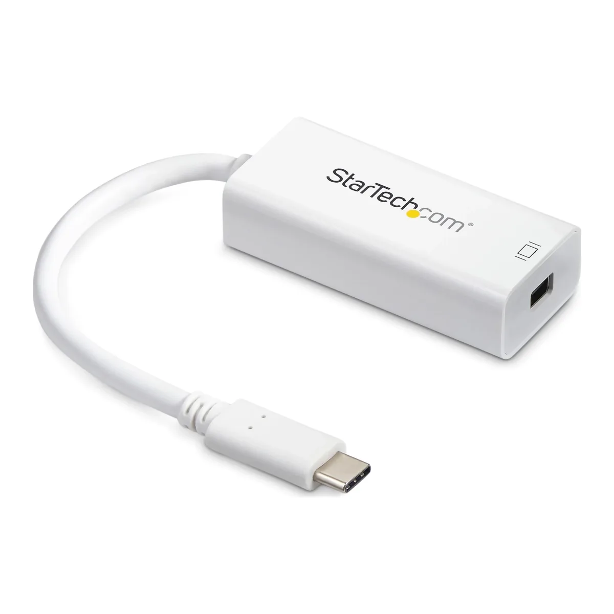 StarTech USB-C to Mini DisplayPort Adapter - 4K 60Hz - White - USB 3.1 Type-C to Mini DP Adapter (CDP2MDP) - Adapter - USB-C (M) to Mini DisplayPort (F) - USB 3.1 / Thunderbolt 3 / DisplayPort 1.2 - 18 cm - passive, 4K60Hz (3840 x 2160) support - white