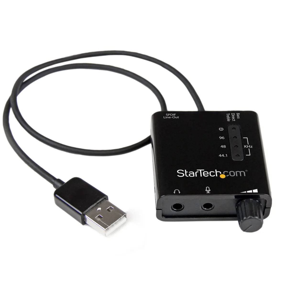StarTech USB Sound Card w/ SPDIF Digital Audio & Stereo Mic - External Sound Card for Laptop or PC - SPDIF Output (ICUSBAUDIO2D)
