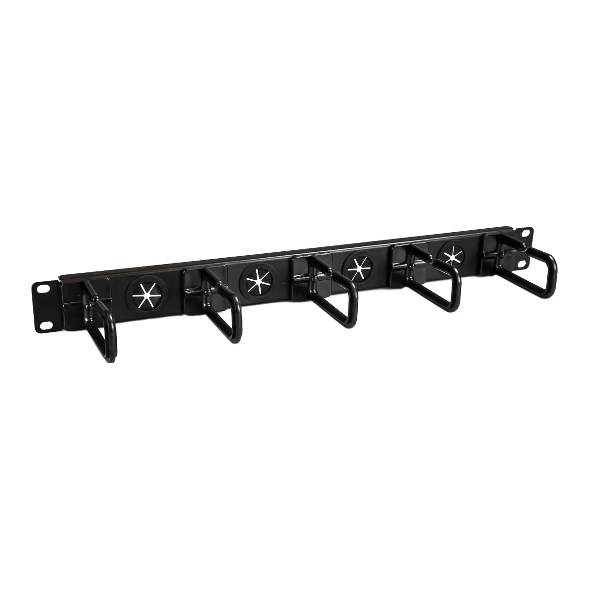 Startech 1U 19" Cable Management Organizer, D Ring Hook Network/Server Rack Cord Manager, Data Center Horizontal Wire Panel with Passthrough Holes with Mounting Hardware, EIA/ECA-310-E - 1U Ring Hook Organizer (CABLMANAGERH) - Rack cable management kit - 1U - 19