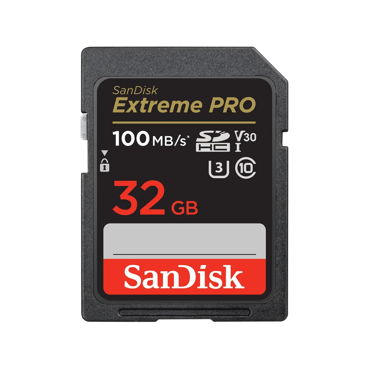 SanDisk Extreme PRO - Flash memory card - 32 GB - Video Class V30 / UHS-I U3 / Class10 - SDHC UHS-I