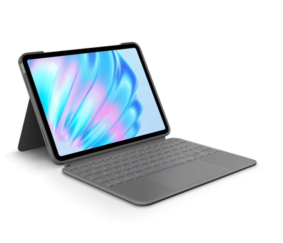 Logitech Combo Touch - Keyboard and folio case - with trackpad - backlit - Apple Smart connector - QWERTY - UK - oxford grey - for Apple 11-inch iPad Air (M2