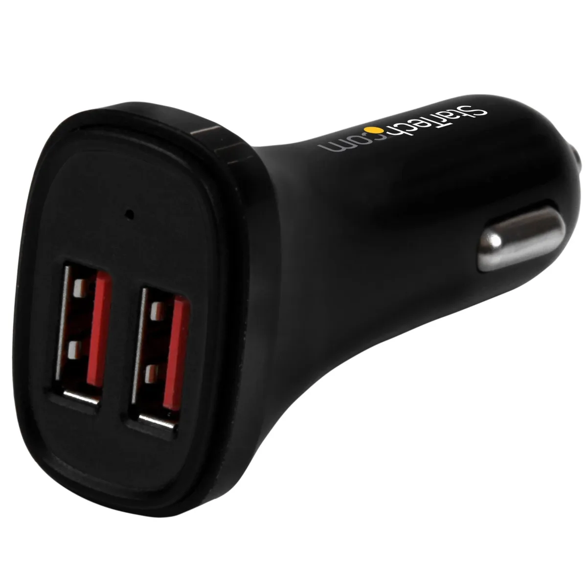 Startech Dual Port USB Car Charger - High Power 24W/4.8A - Black - 2-Port USB Car Charger - Charge two tablets at once (USB2PCARBKS)