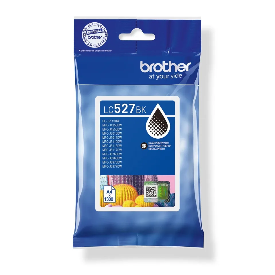 Brother LC527BK - Black - original - pillow pack - ink cartridge - for Brother MFC-J4350DW, MFC-J4550DW, MFC-J6760DW
