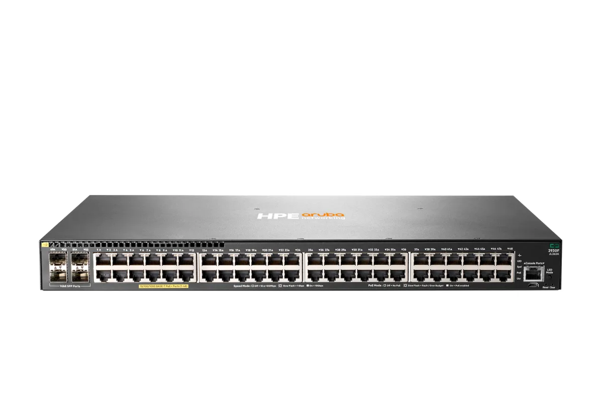 HPE JL262A Aruba 2930F 48G PoE+ 4SF P Swch