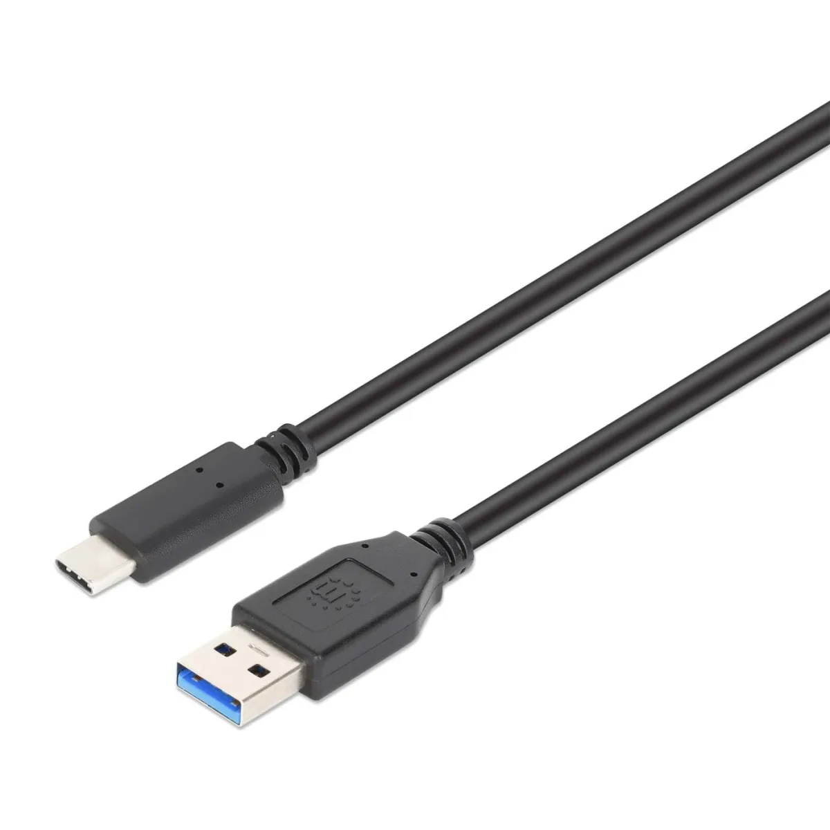 Manhattan 353373 USB-C to USB-A Cable 1M- Male/Male 10GBPS Black Polybag