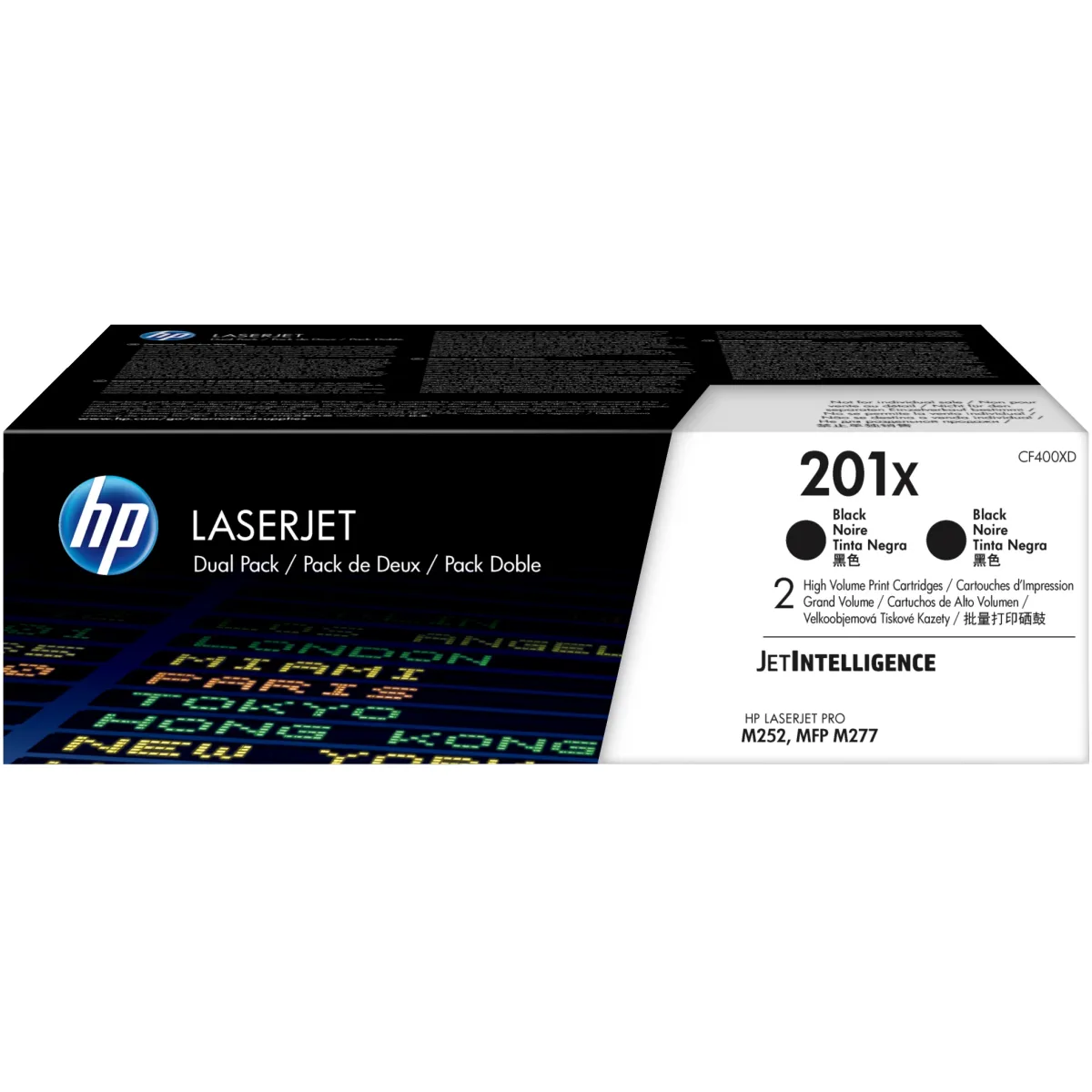 HP 201X - 2-pack - High Yield - black - original - LaserJet - toner cartridge (CF400XD)