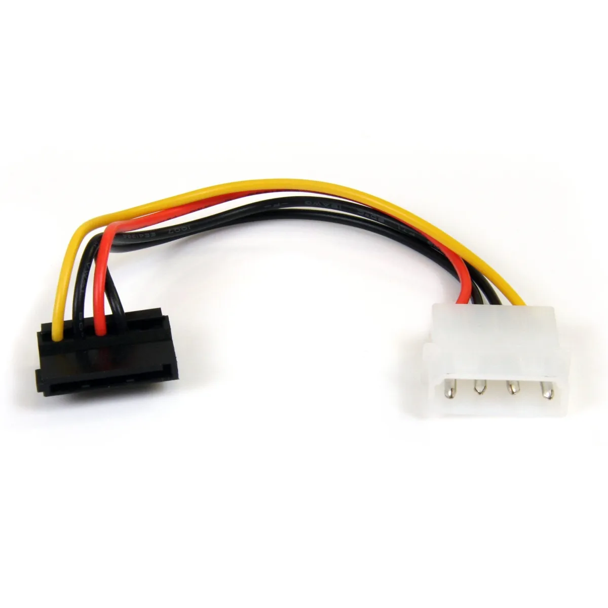 StarTech 6in 4 Pin LP4 to Right Angle SATA Power Cable Adapter - LP4 to SATA - 6in LP4 to SATA Cable - 4 pin to SATA - Power adapter - SATA power (M) to 4 PIN internal power (M) - 15 cm - right-angled connector
