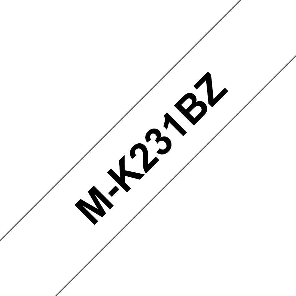 Brother M-K231BZ - Black on white - Roll (1.2 cm x 8 m) 1 cassette(s) label tape - for P-Touch PT-55, PT-65, PT-75, PT-80, PT-85, PT-90, PT-BB4