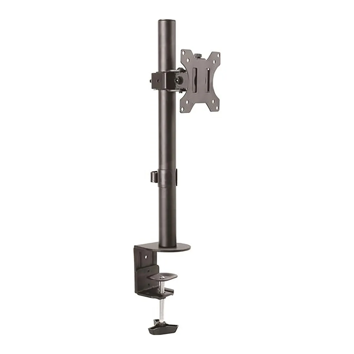 Startech Single Monitor Desk Mount, Single Screen Heavy Duty Pole Mount for up to 8kg VESA Compatible Displays, Ergonomic Height Adjustable Monitor Arm Mount, Desk Clamp/Grommet - Small Footprint Design (ARMPIVOTV2) - Mounting kit (desk clamp mount, pole clamp, pole, grommet plate, washers, cable management clip) - for Monitor - plastic, steel - black - screen size: 13"-32" - C-clamp, grommet, desk-mountable