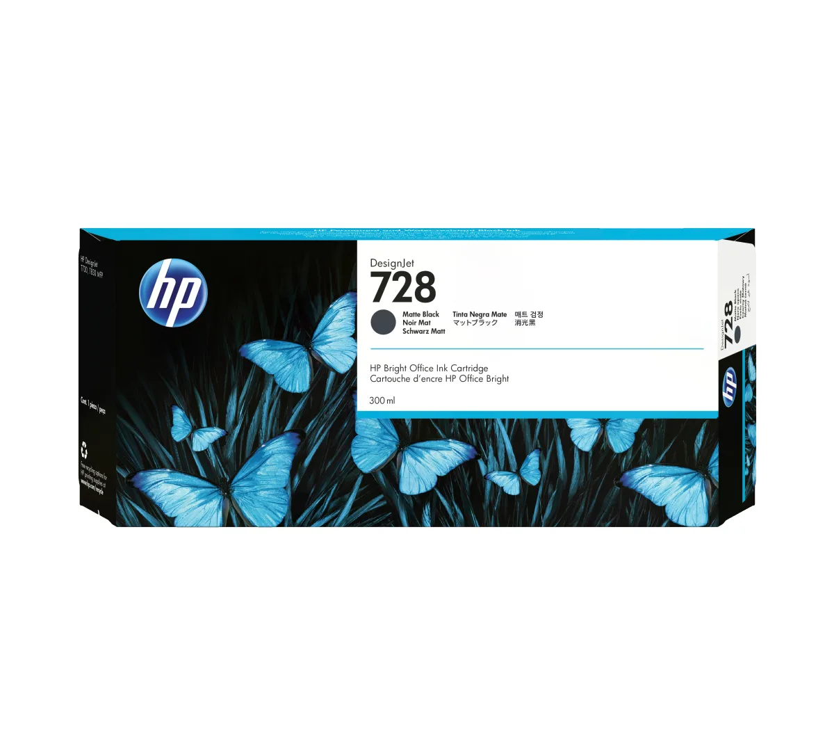 HP 728 - 300 ml - matte black - original - DesignJet - ink cartridge