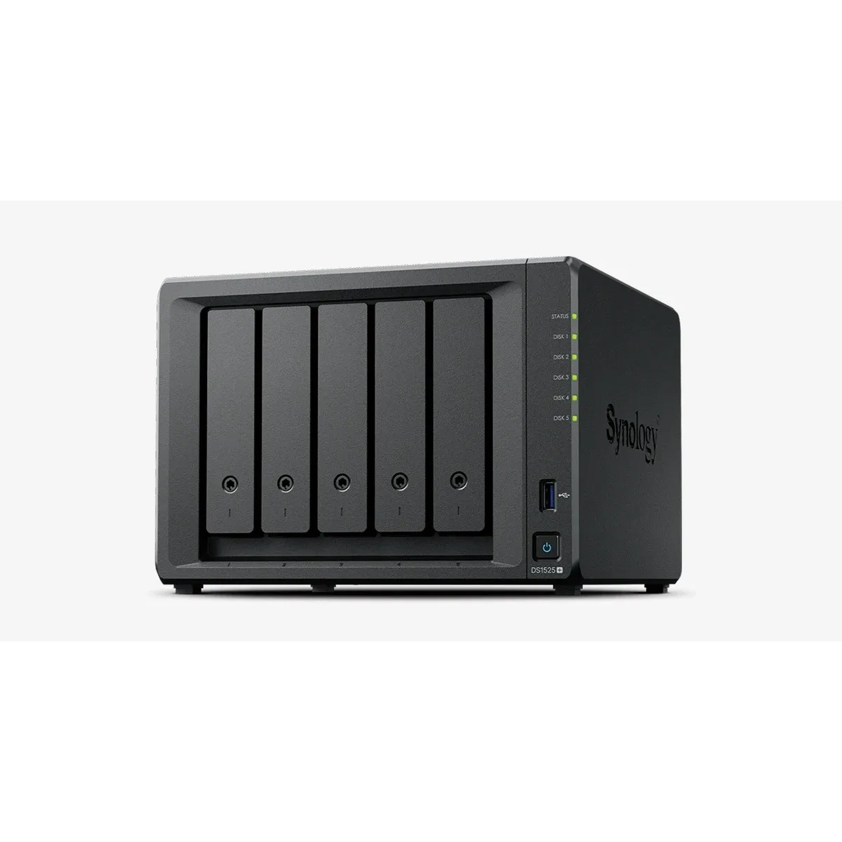Synology Disk Station DS1525+ - NAS server - 5 bays - SATA 6Gb/s - HDD - RAID JBOD, 0, 1, 5, 6, 10 - RAM 8 GB - Gigabit Ethernet / 2.5 Gigabit Ethernet - iSCSI support