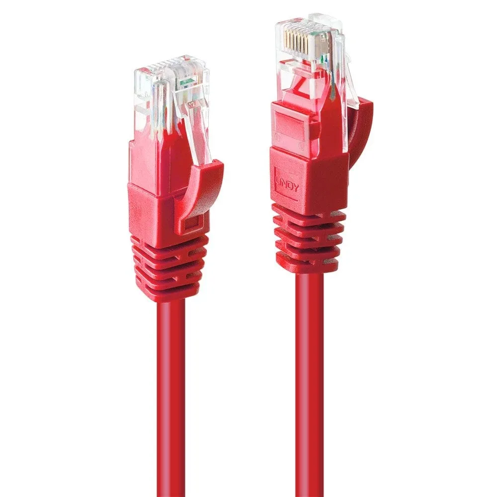 Lindy 48032 1M CAT6 U/Utp Snagless Gigabit Network Cable Red