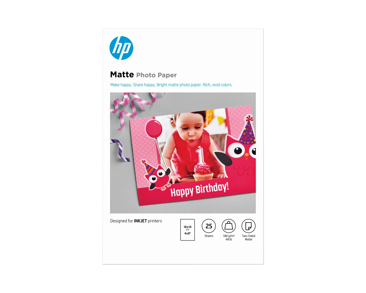 HP MATTE FSC PHOTO PAPER 4X6 25 SHEETS