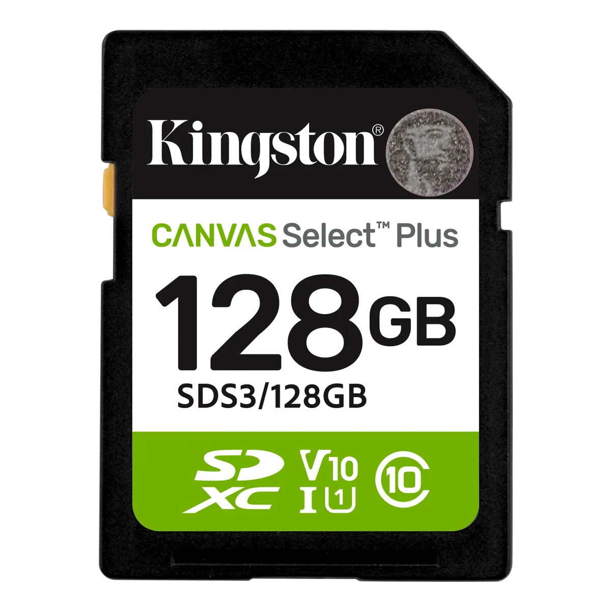 Kingston Canvas Select Plus  SDS3/128GB V30 128GB SD Class 10 UHS-I U3 Flash Card