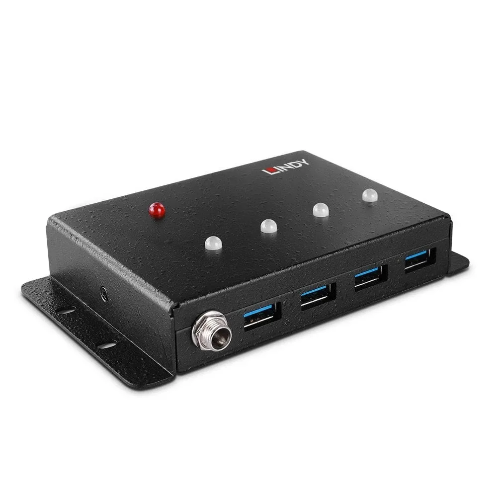 Lindy 43374 4 Port USB 3.0 Metal Hub