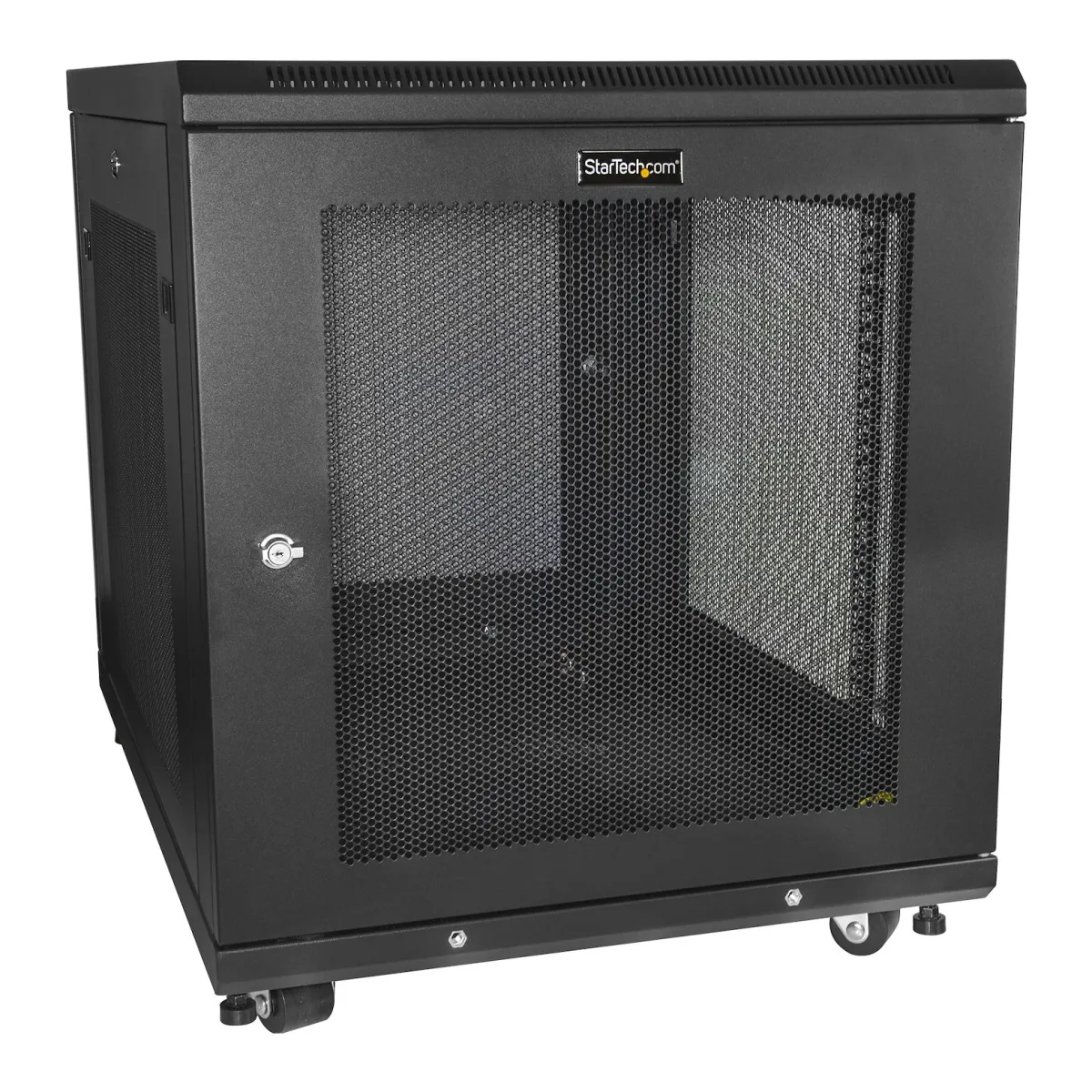 Startech 12U Server Rack Cabinet, 4-Post Adjustable Depth (2" to 30")Network Equipment Rack Enclosure w/Casters/Cable Management/Shelf/Locking, Dell PowerEdge, HP ProLiant, ThinkServer - 12U Rack Cabinet (RK1233BKM) - Rack cabinet - black - 12U - 31