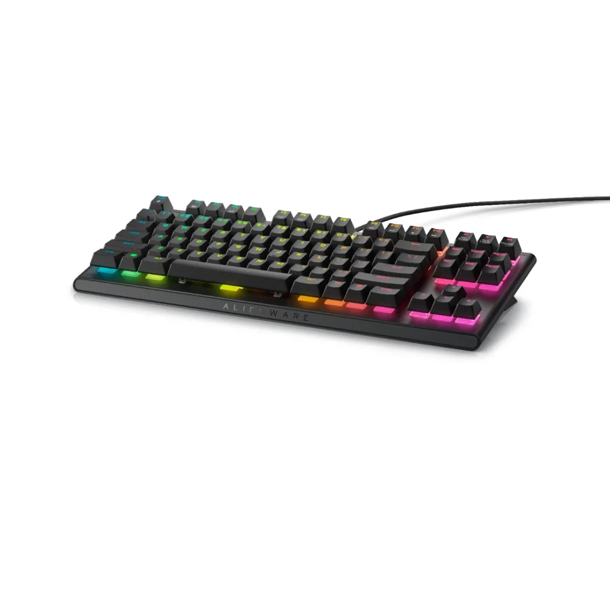 Alienware AW420K - Keyboard - tenkeyless - backlit - USB - key switch: CHERRY MX Red - Dark Side of the Moon - retail - box