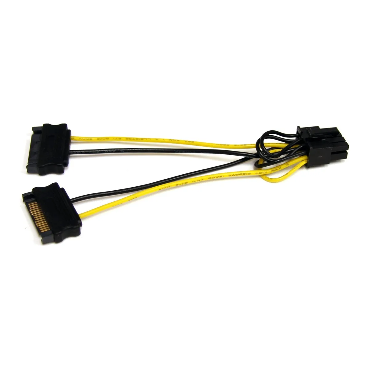StarTech 6in SATA Power to 8 Pin PCI Express Video Card Power Cable Adapter - SATA to 8 pin PCIe power - Power cable - SATA power (M) to 8 pin PCIe power (M) - 15 cm