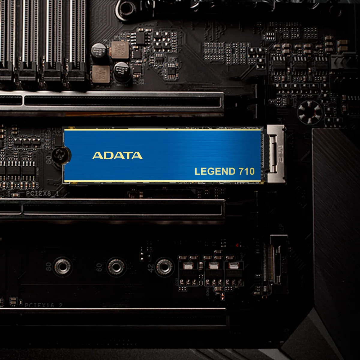 Adata Legend 710 (ALEG-710-1TCS) 1TB NVMe SSD, M.2 Interface, PCIe Gen3, 2280, Read 2400MB/s, Write 1800MB/s, Heatsink, 3 Year Warranty