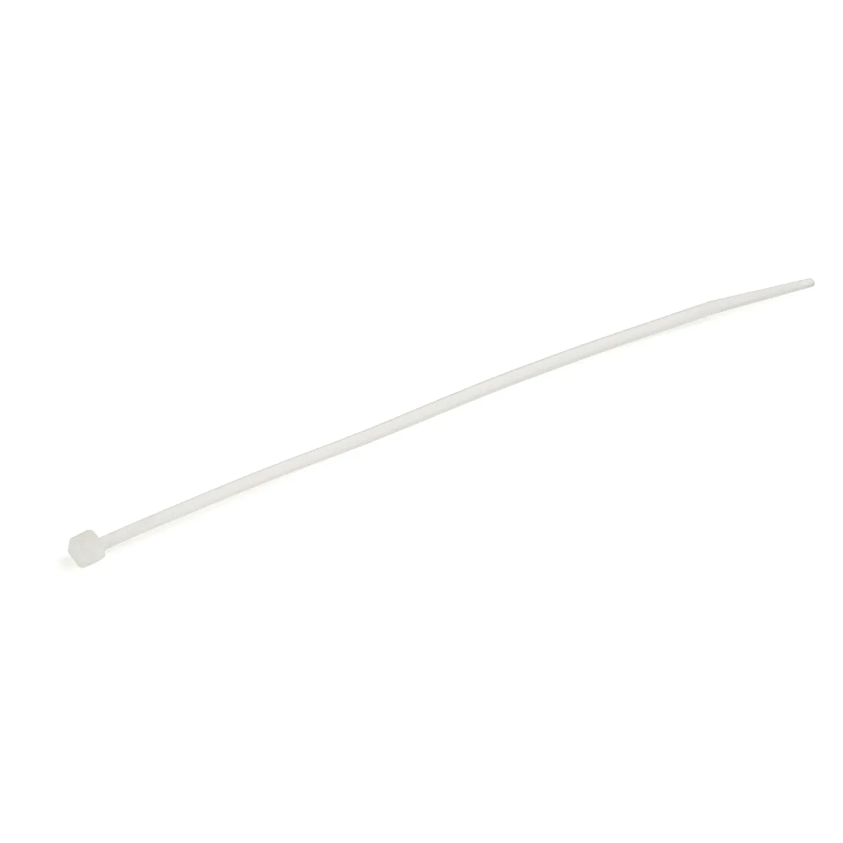 Startech 15cm(6") Cable Ties, 3mm(1/8") wide, 39mm(1-3/8") Bundle Diameter, 18kg(40lb) Tensile Strength, Nylon Self Locking Zip Ties with Curved Tip, 94V-2/UL Listed, 100 Pack, White - Nylon 66 Plastic - TAA (CBMZT6N)
