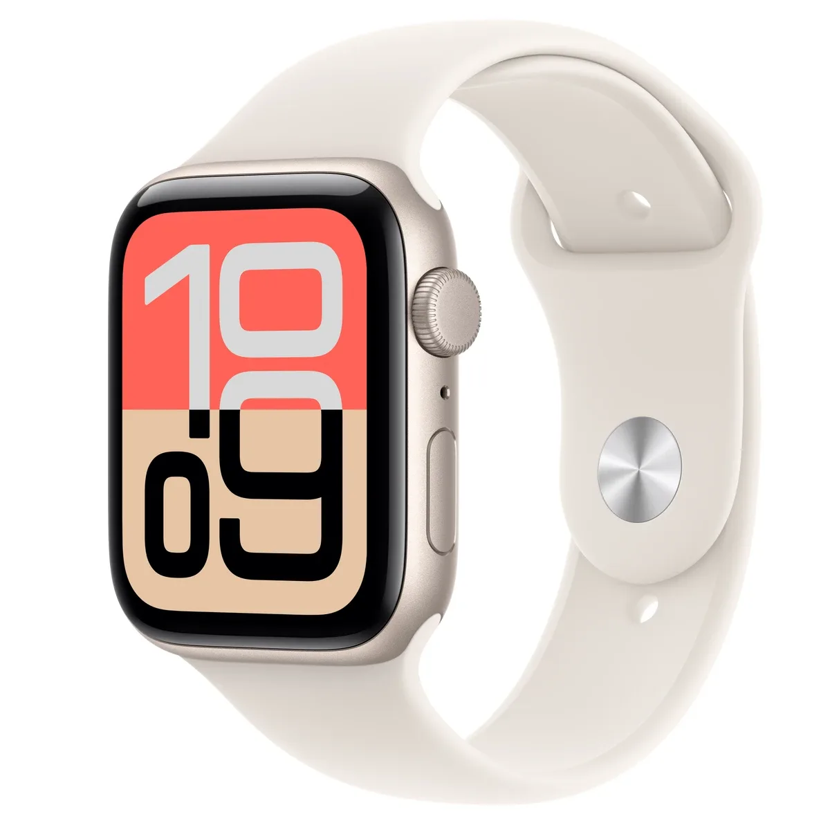 Apple Watch SE 3 GPS 44mm Starlight Aluminium Case with Starlight Sport Band - M/L