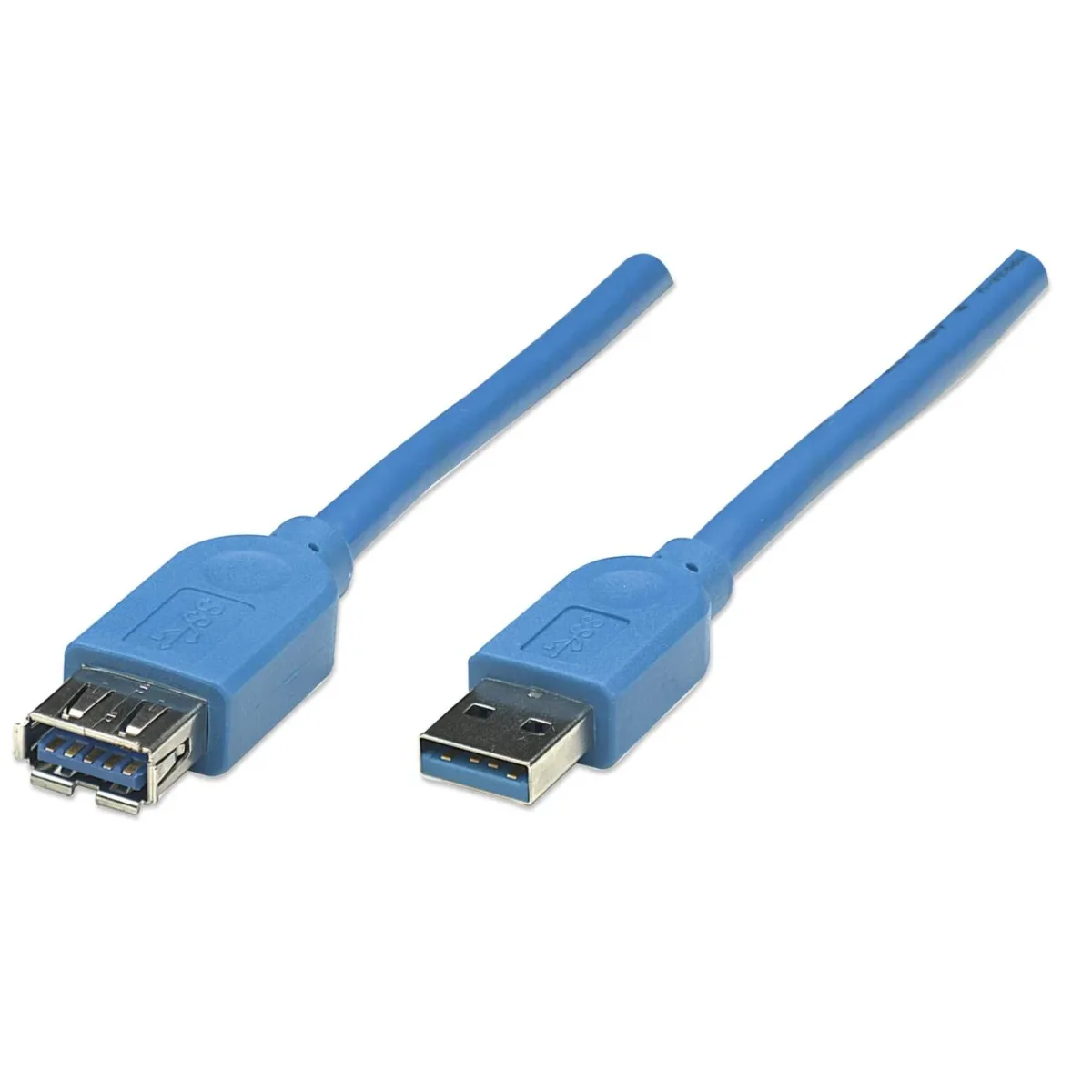 Manhattan 322379 USB-A Cable 2M Male/Female- 5GBPS (USB 3.0) Extension Blue