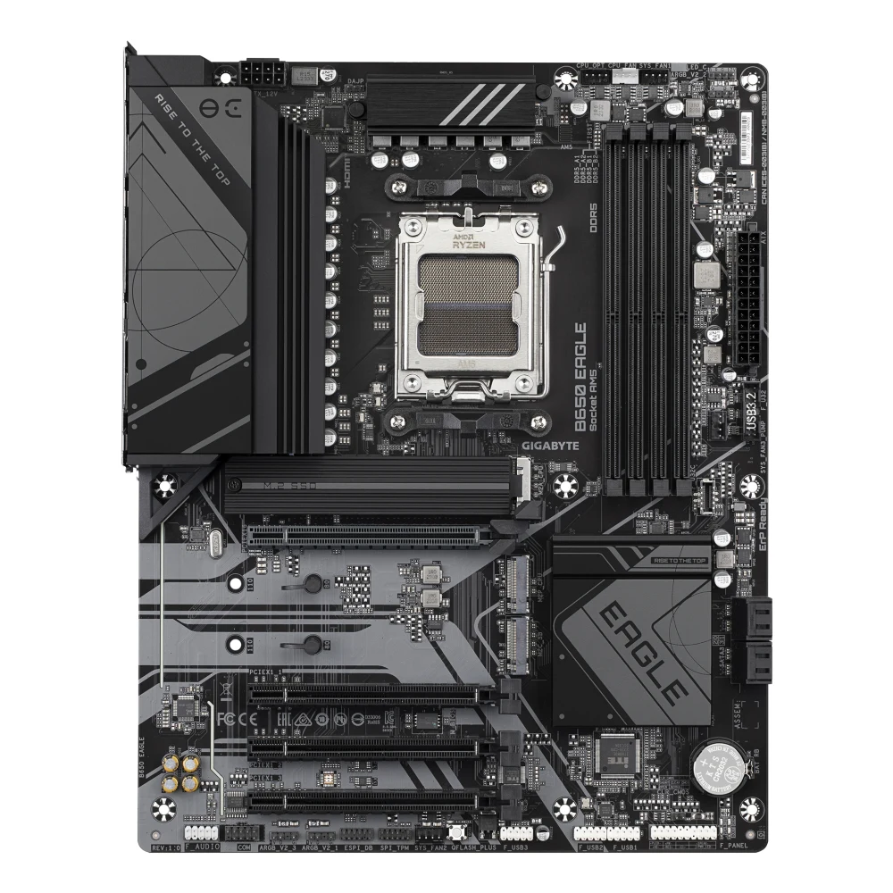 Gigabyte B650 EAGLE AMD AM5 Socket Motherboard, ATX, 4x DDR5 Slots, 3x M.2 Sockets, Fitted I/O Shield, GbE LAN, 1x DisplayPort / 1x HDMI Port