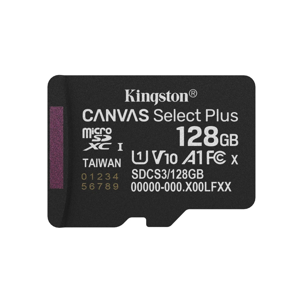 Kingston Canvas Select 128GB Micro SD UHS-I Flash Card with Adapter