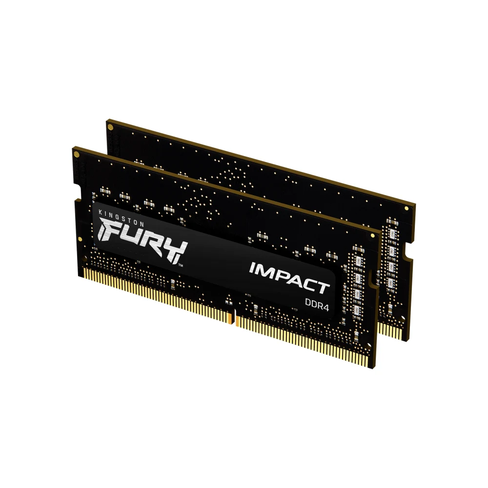 Kingston FURY Impact KF432S20IBK2/16 16GB (2x 8GB) SODIMM System Memory, 3200MHz, DDR4, CL20, Intel XMP