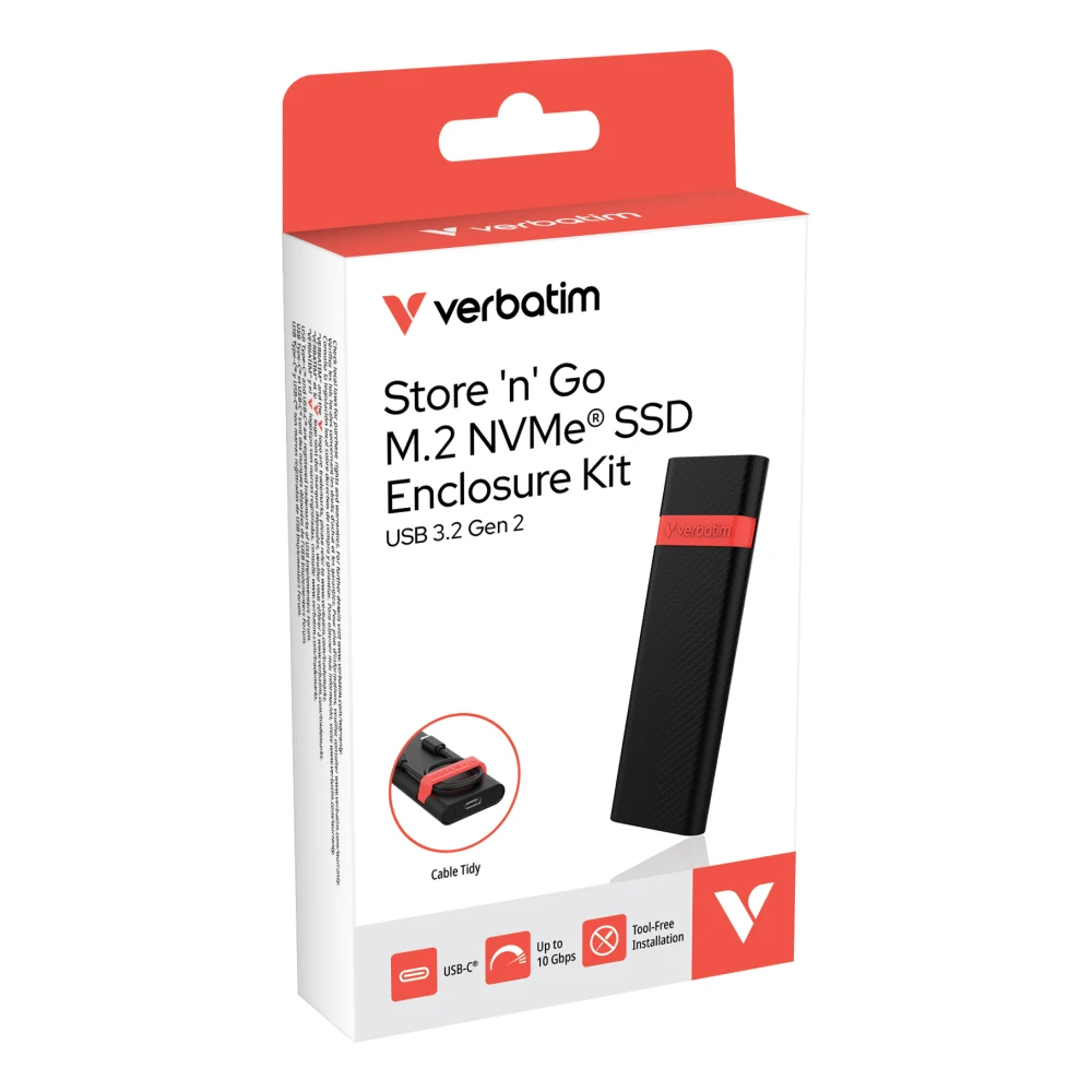 Verbatim (32261) Store 'n' Go M.2 NVMe SSD Enclosure Kit USB 3.2 Gen 2