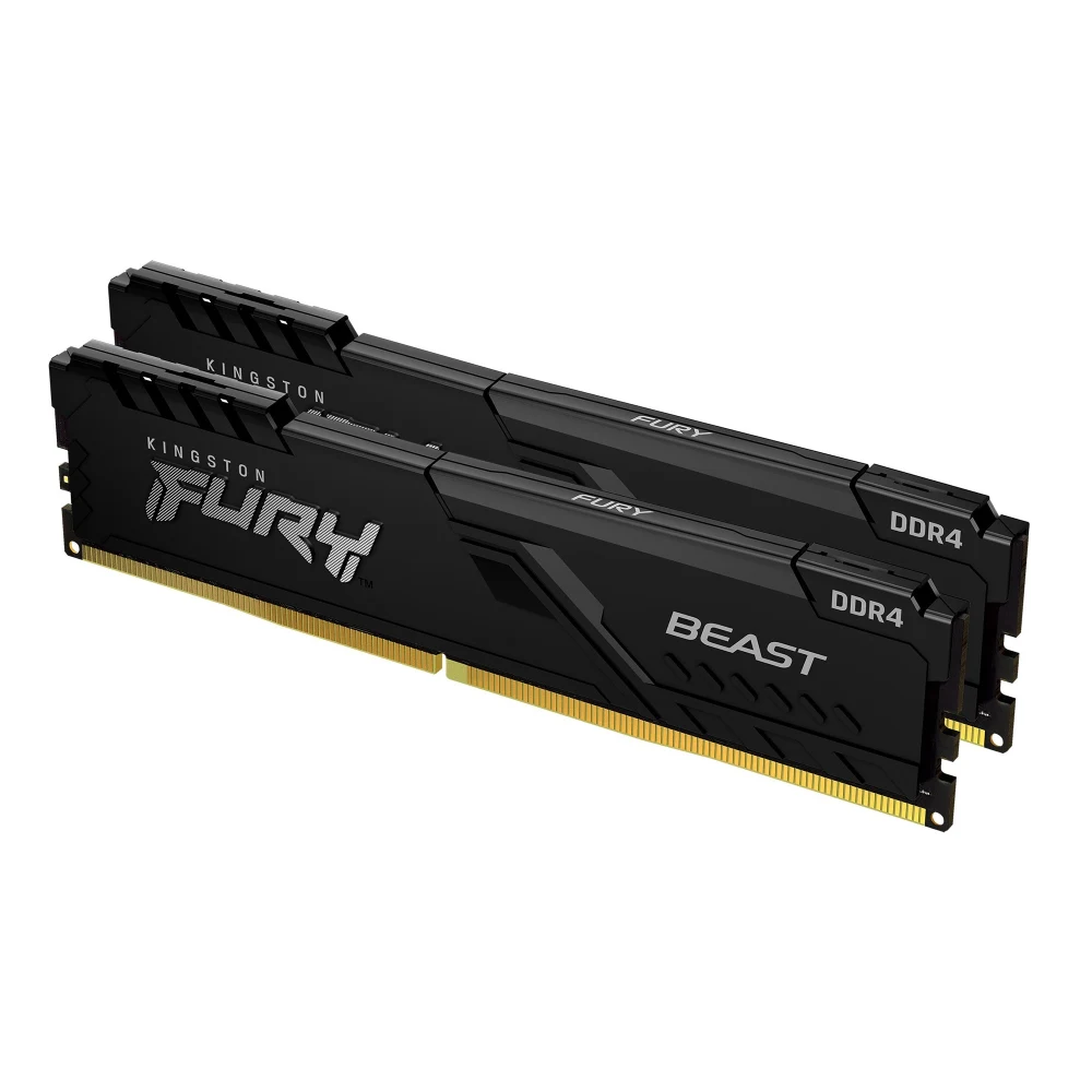 Kingston FURY Beast KF436C17BBK2/16 16GB (2x 8GB) DIMM System Memory, 3600MHz, DDR4, CL17, Black, Intel XMP