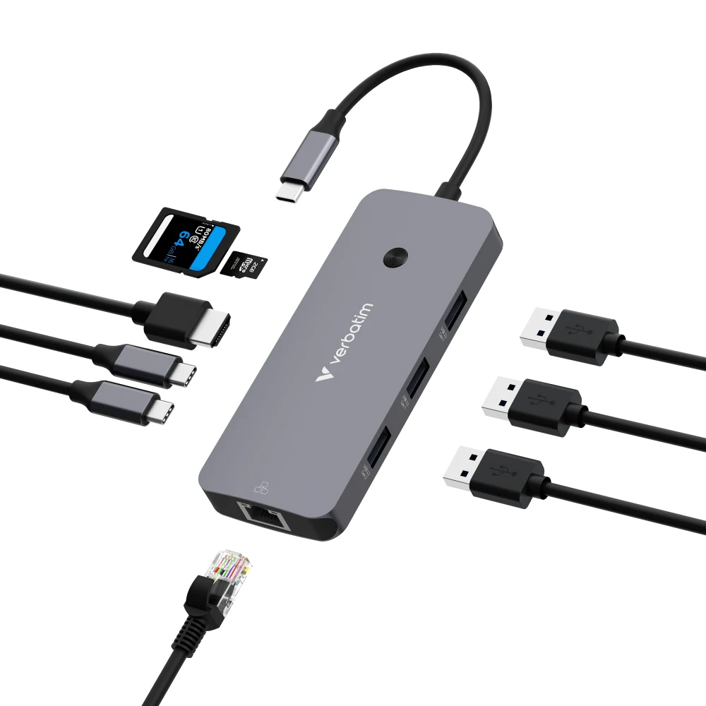 Verbatim (32152) USB-C Pro Multiport Hub 9 Port CMH-09
