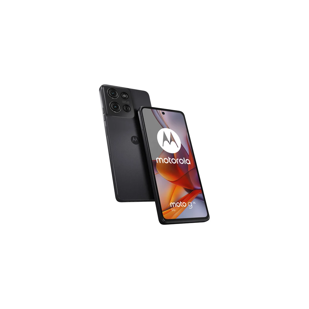 Motorola Moto G75 - 5G smartphone - dual-SIM - RAM 8 GB / Internal Memory 128 GB - microSD slot - LCD display - 6.78" - 2388 x 1080 pixels (120 Hz) - 3x rear cameras 50 MP, 8 MP - front camera 16 MP - charcoal grey