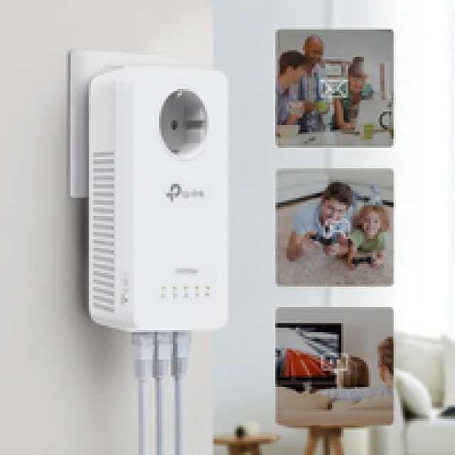 TP-Link TL-WPA8631P KIT V4 - Wi-Fi Kit - powerline adapter kit 1GbE, HomePlug AV (HPAV), HomePlug AV (HPAV) 2.0, IEEE 1901 - Wi-Fi 5 - Dual Band - wall-pluggable