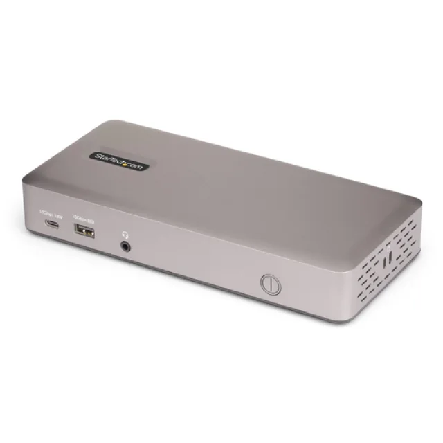Startech Triple-Monitor USB4 Docking Station, 4K 60Hz HDMI or DisplayPort, 100W Laptop Charging, 2.5GbE, USB-C Multi-Monitor Dock, Driverless - Docking station - USB4 / Thunderbolt 4 - 3 x HDMI, 3 x DP - 1GbE, 2.5GbE - 180 Watt