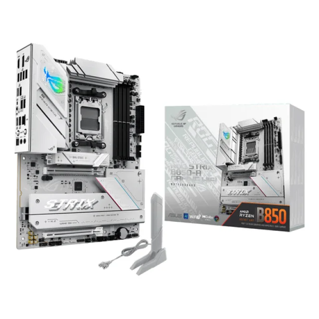 ASUS ROG STRIX B850-A GAMING WIFI - Motherboard - ATX - Socket AM5 - AMD B850 Chipset - USB-C 3.2 Gen 2x2, USB-C 3.2 Gen2, USB 3.2 Gen 2, USB 3.2 Gen 1 - 2.5 Gigabit LAN, Wi-Fi 7, Bluetooth - onboard graphics (CPU required) - HD Audio (8-channel)