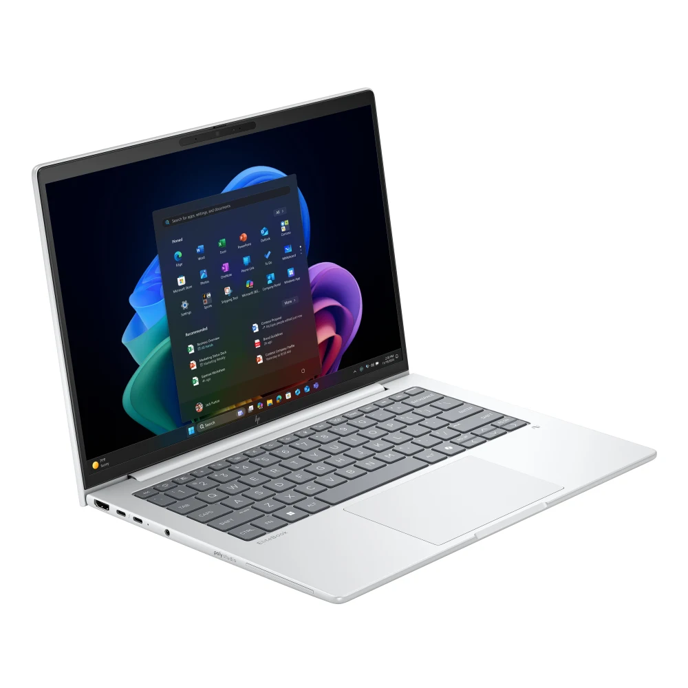 HP EliteBook 8 G1i Notebook Next Gen AI - Copilot+ PC - Intel Core Ultra 5 - 228V / up to 4.5 GHz - Win 11 Pro - Intel Arc Graphics - 32 GB RAM - 512 GB SSD NVMe - 14" IPS 1920 x 1200 - Wi-Fi 7, Bluetooth - glacier silver aluminium - kbd: UK - with HP Wol