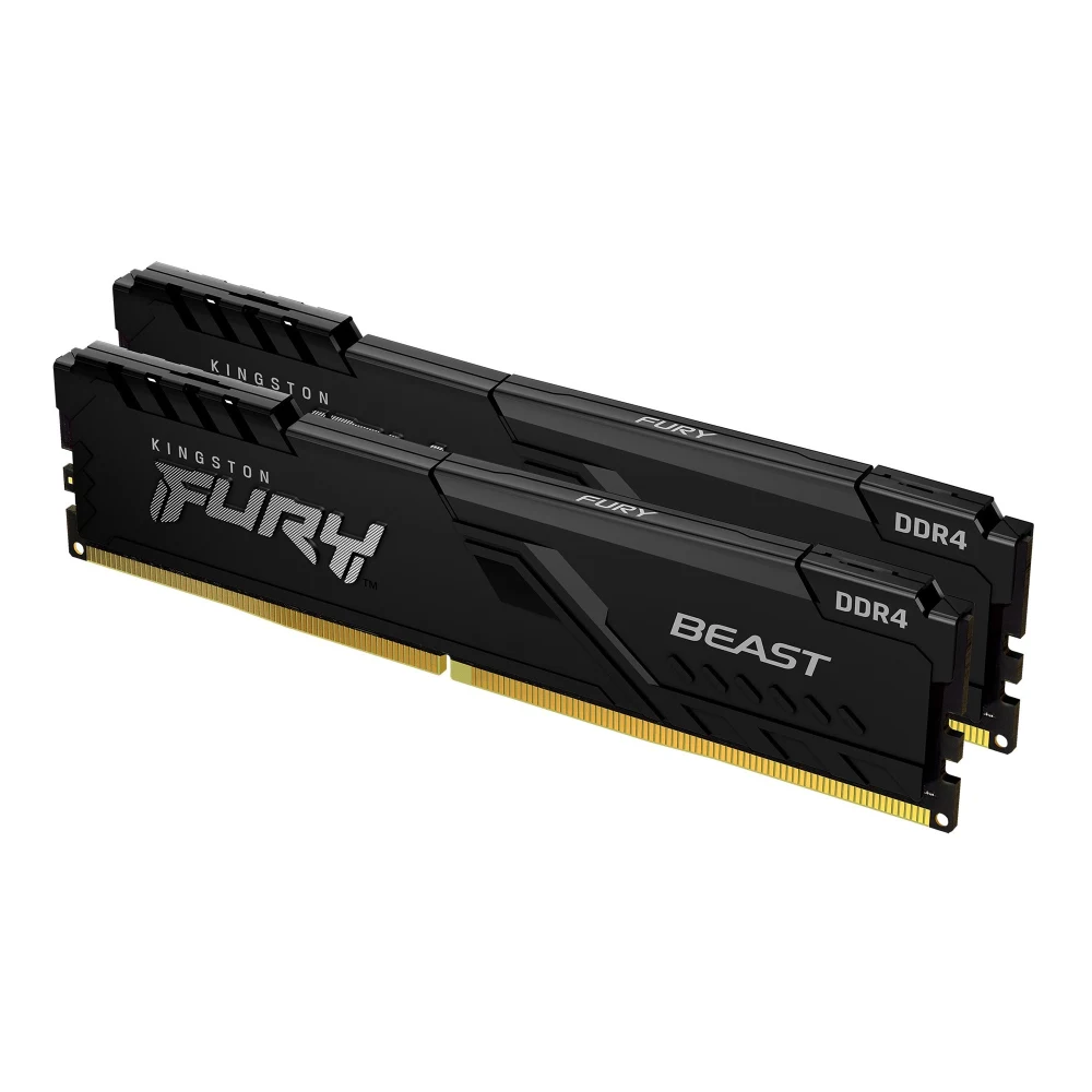 Kingston FURY Beast KF436C18BBK2/32 32GB (2x 16GB) DIMM System Memory, 3600MHz, DDR4, CL18, Black, Intel XMP
