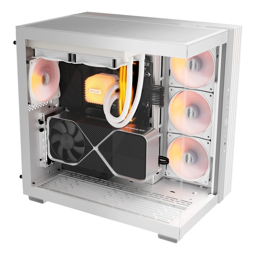 be-quiet! Light Base 600 LX, White, Midi-Tower ATX Case, Massive ARGB LED Strip, Full Windowed Design, 4x Light Wings LX 120mm PWM fans included