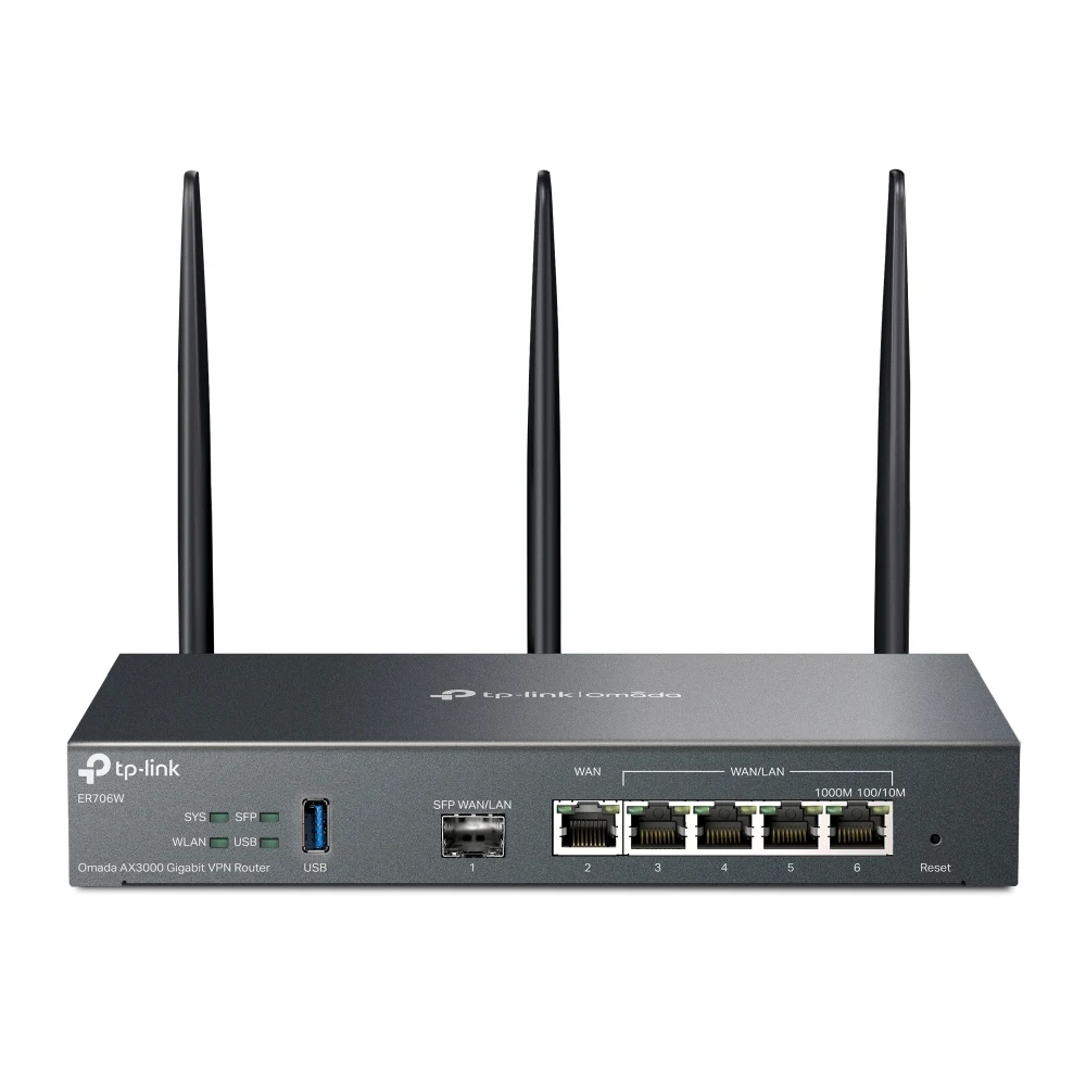 TP-Link Omada ER706W AX3000 WiFi 6 Gigabit VPN All-in-One Gateway Router